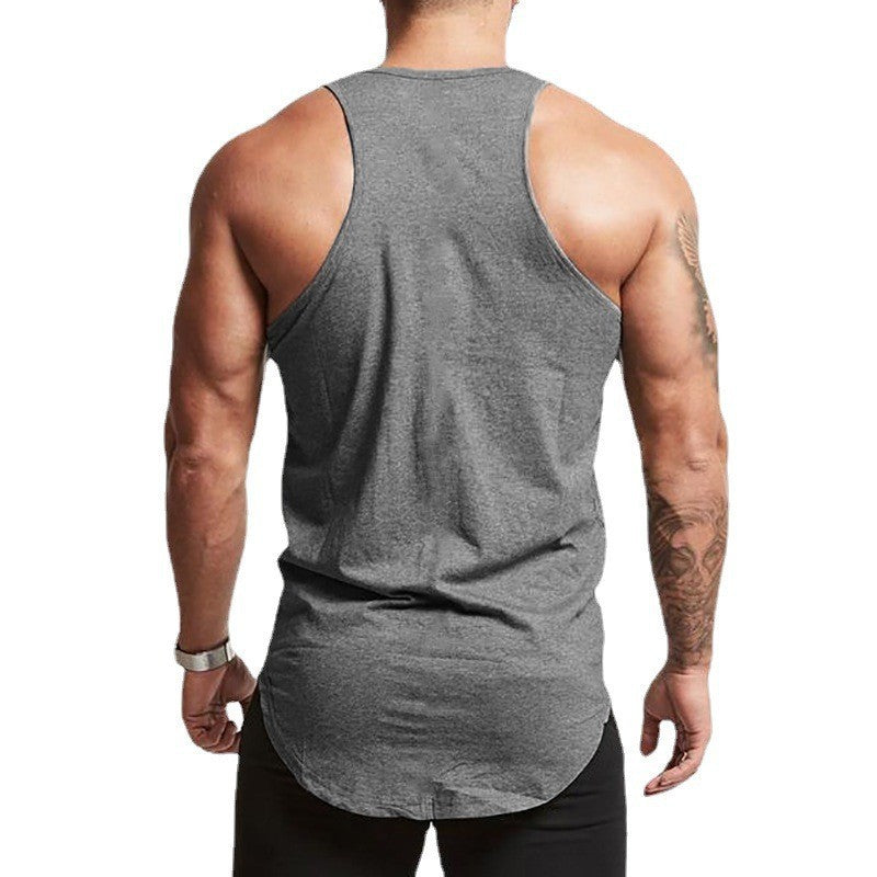 Men's Muscle Fit Cotton Gym Vest – Sweat-Absorbing Sleeveless Training Tank