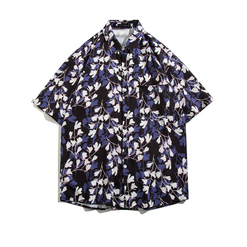 Quick-Dry Floral Hawaiian Beach Shirt | Men's & Women's Couple Style