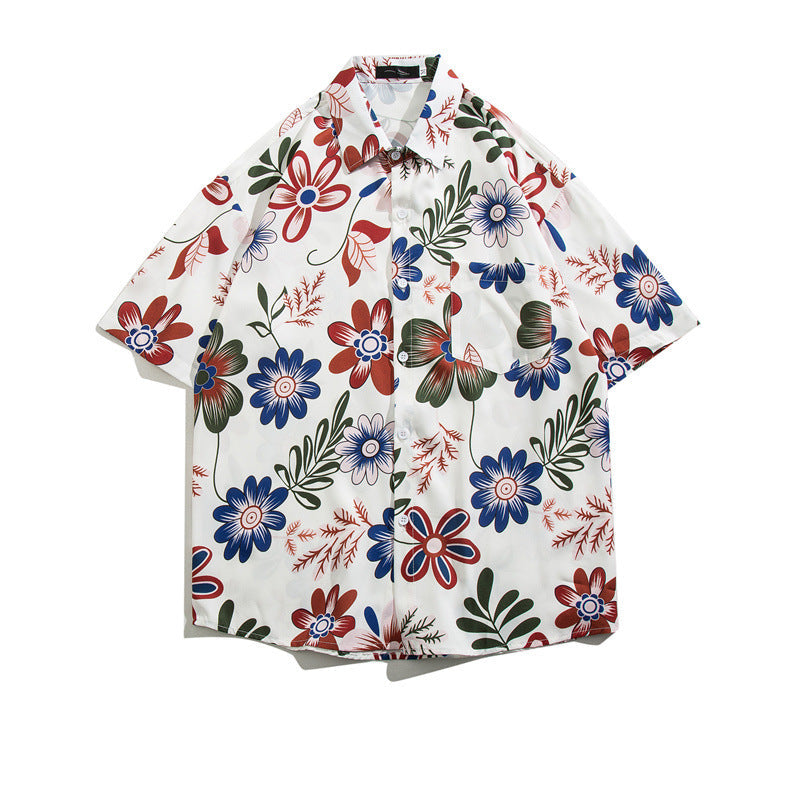 Quick-Dry Floral Hawaiian Beach Shirt | Men's & Women's Couple Style