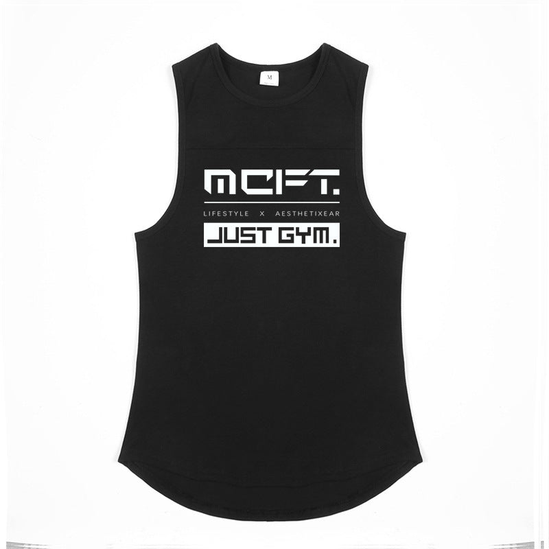 Men's Cotton Sports Vest – Loose Fit Sleeveless Gym Tank Top