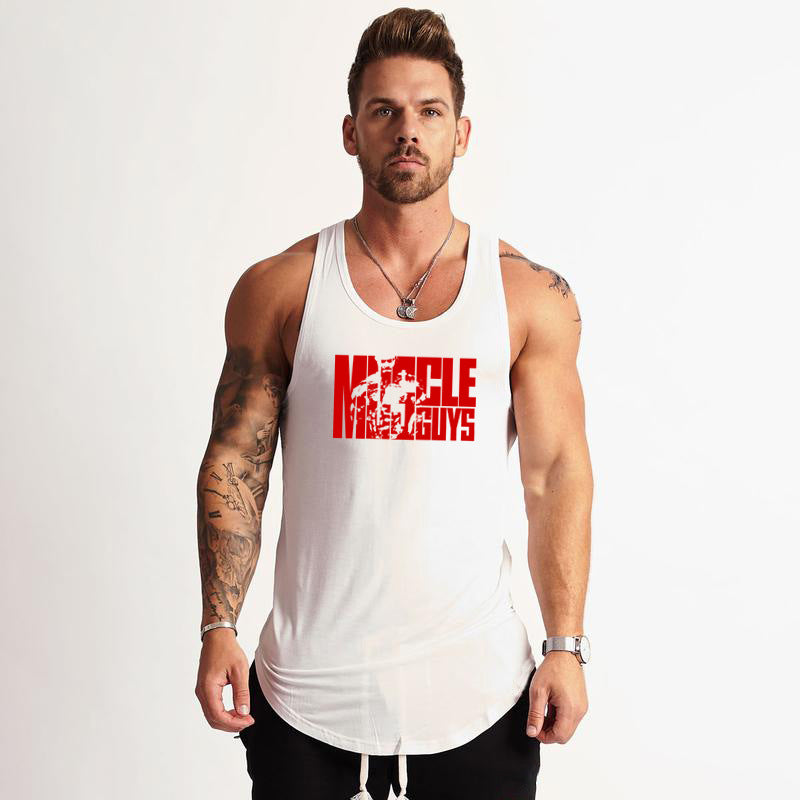 Men's Cotton Gym Vest – Muscle Fit Sleeveless Bodybuilding Tank Top