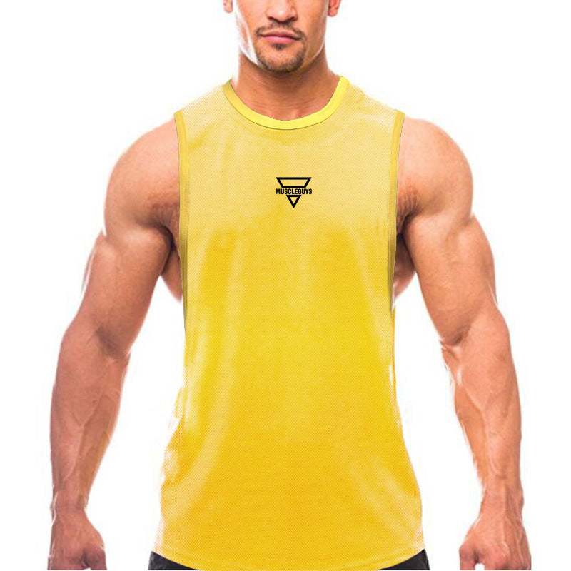 Men's Muscle Fit Sleeveless Training Vest – Loose Bodybuilding Tank Top