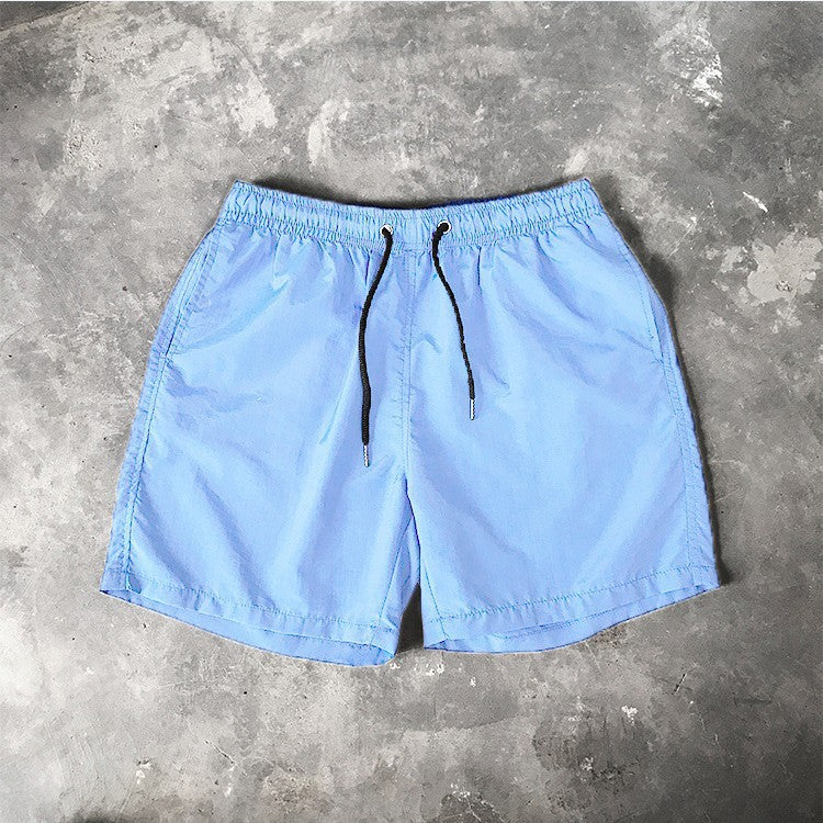 Men's Candy Color Beach Shorts – Casual Knee-Length Summer Shorts
