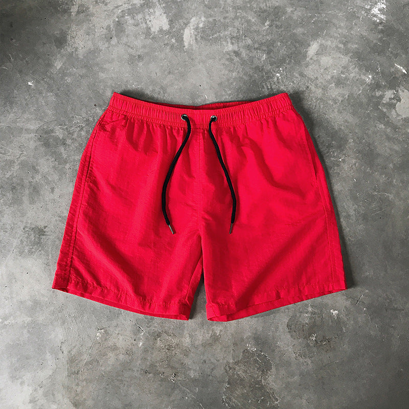 Men's Candy Color Beach Shorts – Casual Knee-Length Summer Shorts