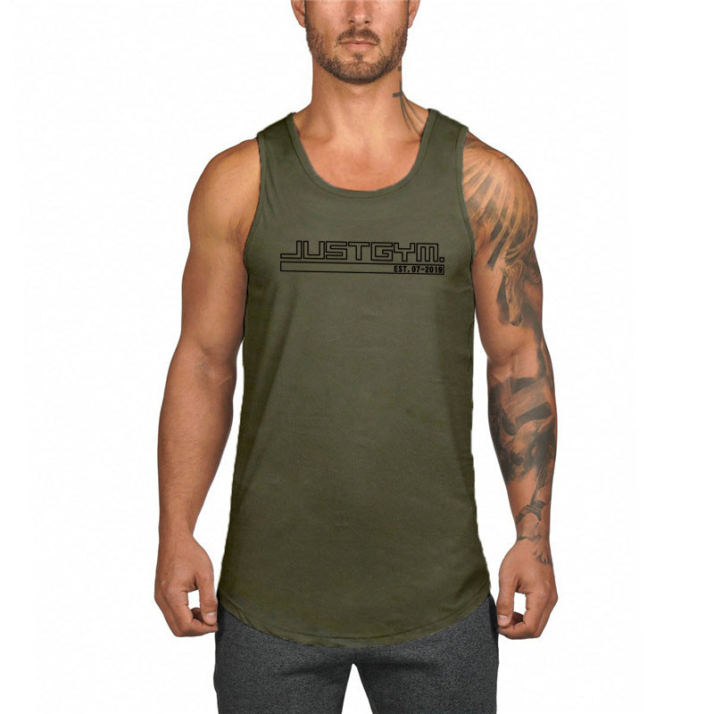 Men's Quick-Dry Sports Vest – Loose Fit Sleeveless Bodybuilding Tank Top