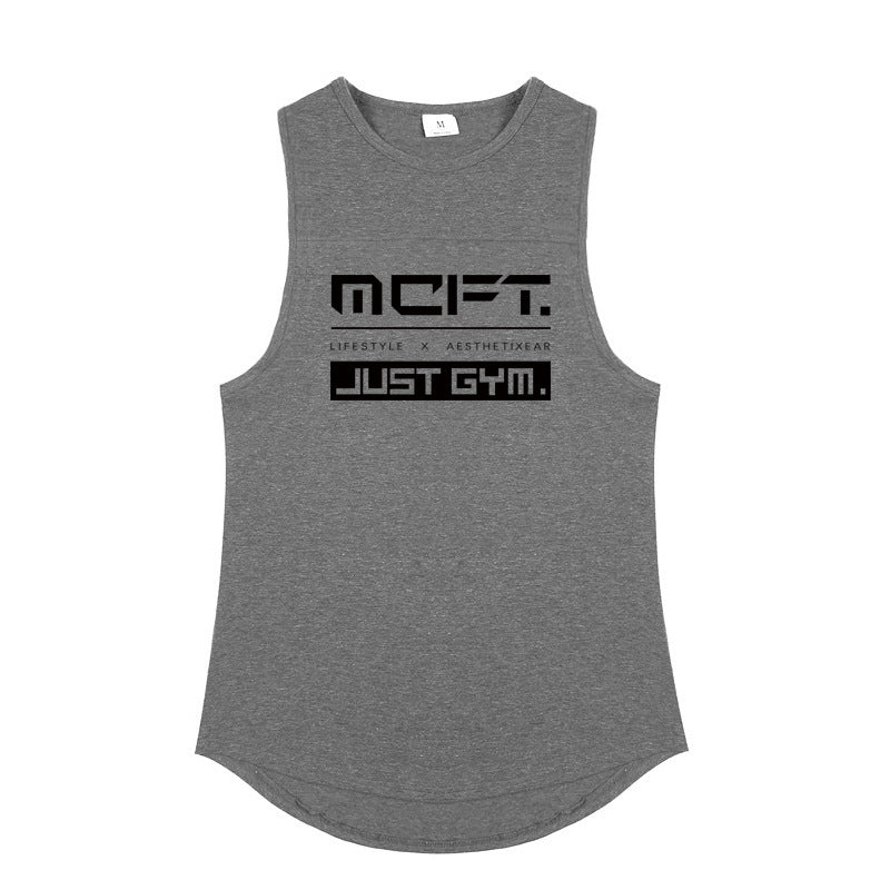 Men's Cotton Sports Vest – Loose Fit Sleeveless Gym Tank Top