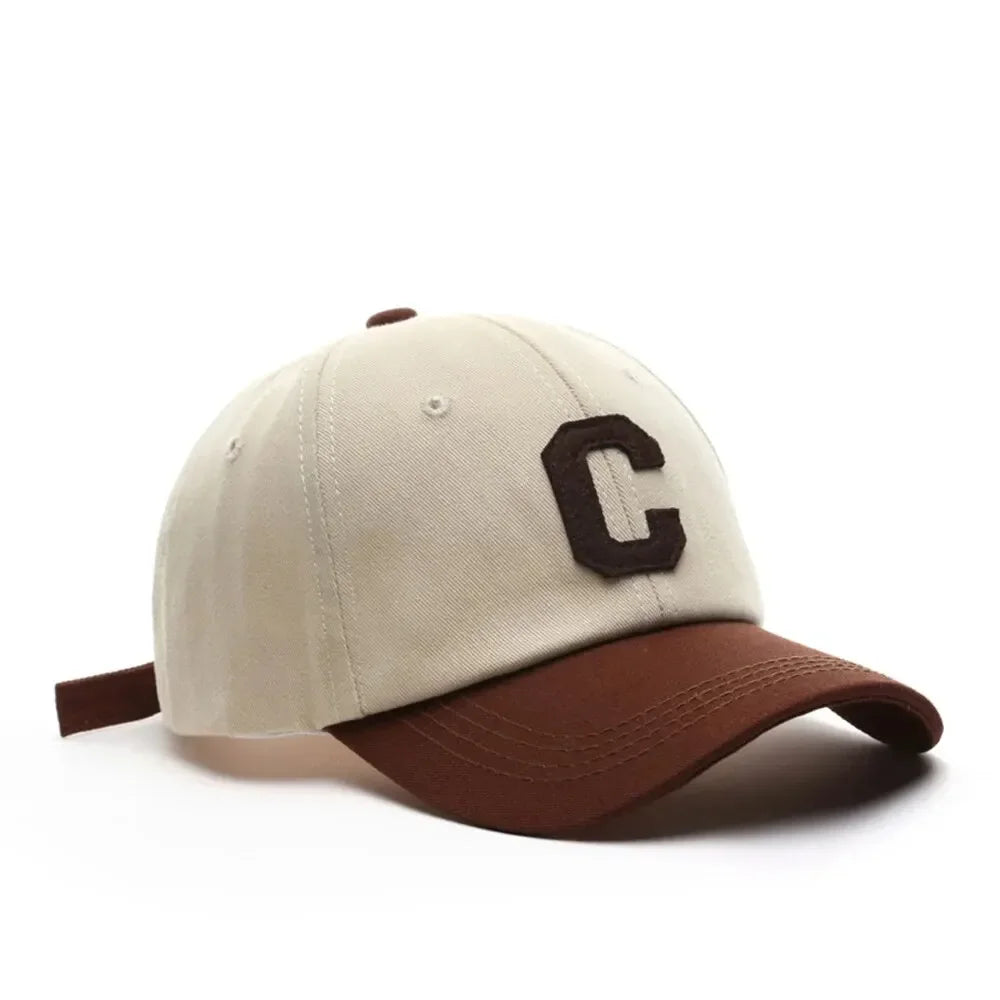 Letter C Patch Baseball Cap – Color Block Sun Visor for Men & Women