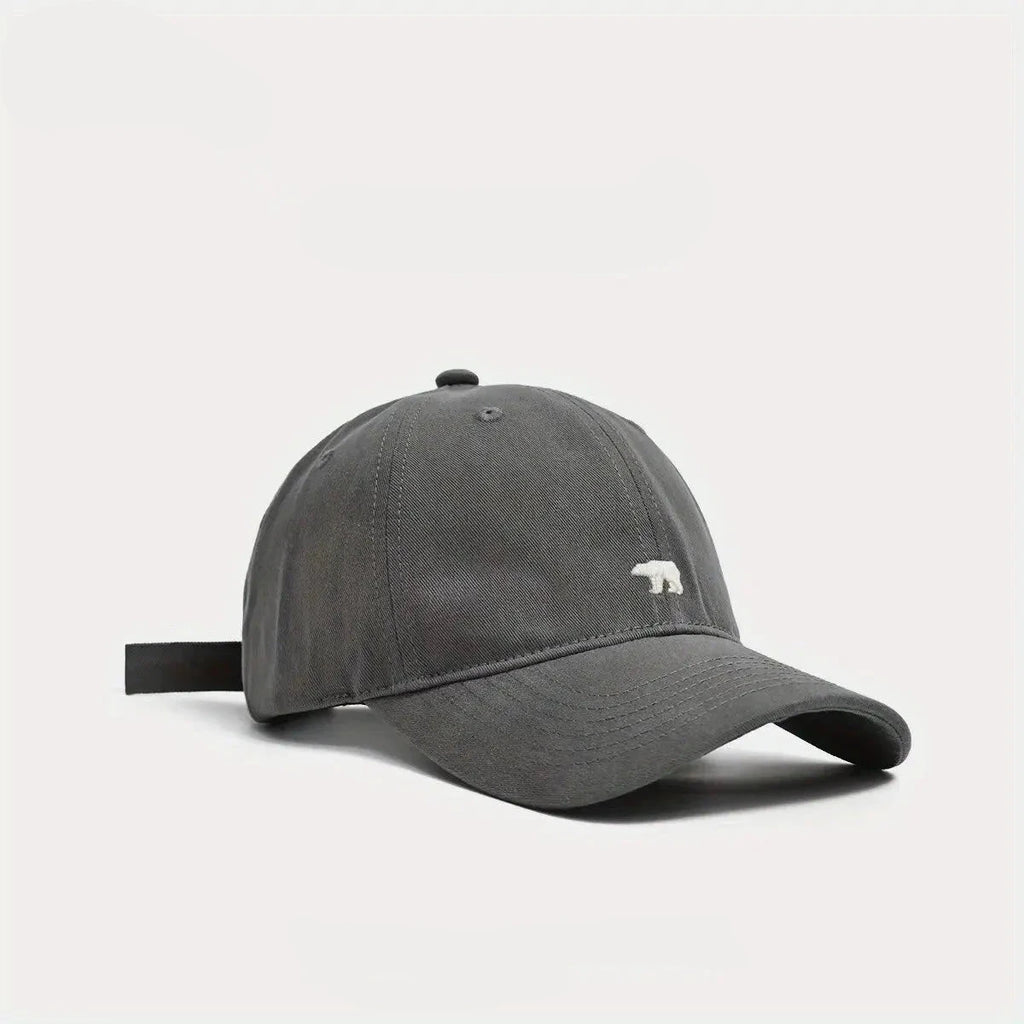 Bear Embroidered Cotton Baseball Cap