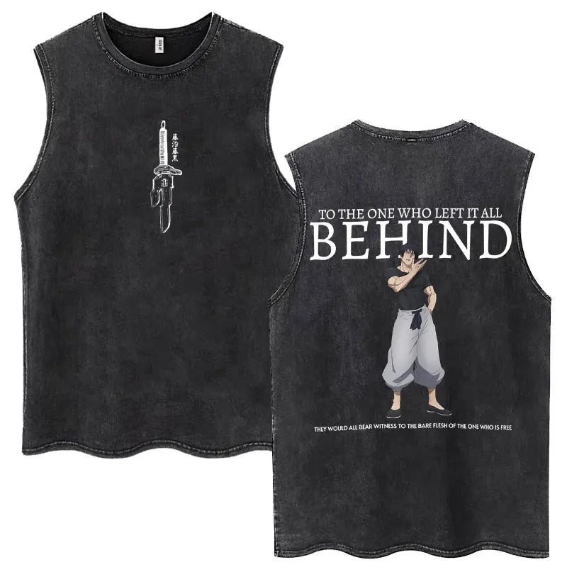 Jujutsu Kaisen Nanami Kento Anime Tank Top | Washed Graphic Sleeveless Tee
