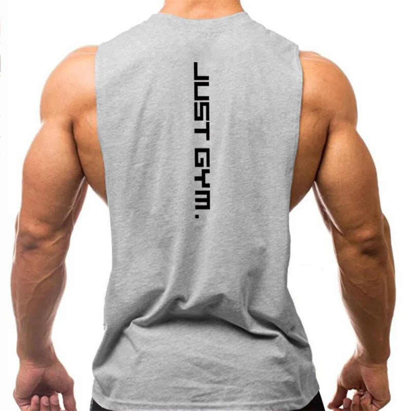 Men's Cut-Off Tank Top – Dropped Armhole Sleeveless Gym Vest