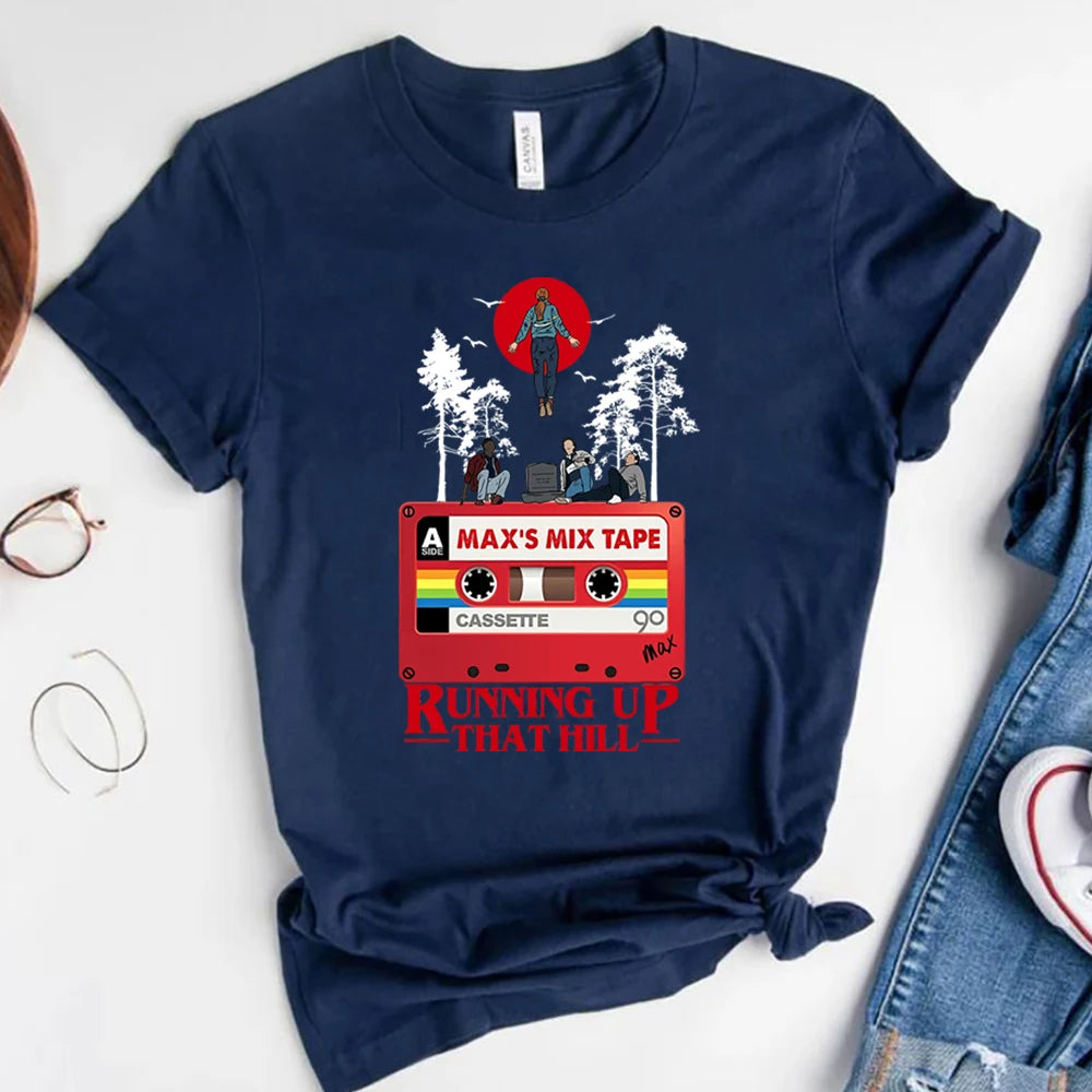 Run Up That Hill Graphic T-Shirt | Stranger Things Fan Tee | Will Byers & Eleven