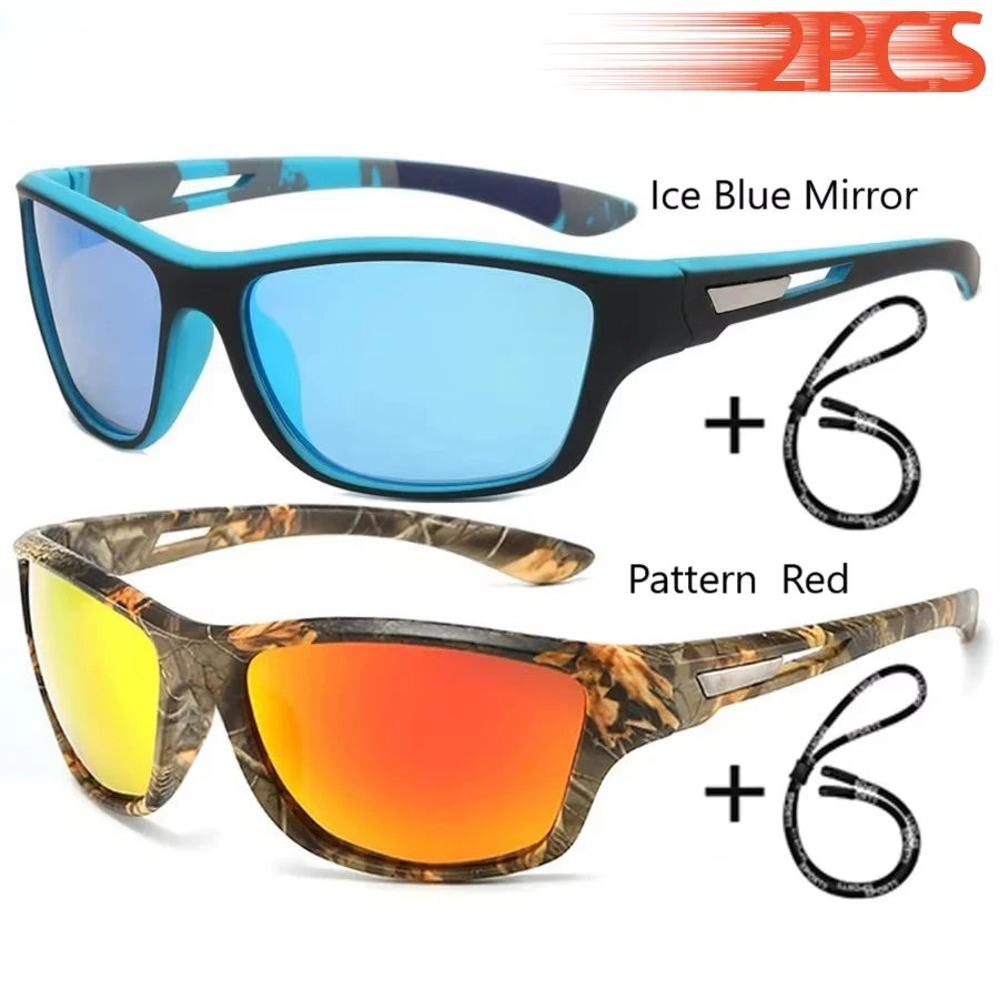 Fashion Sports Sunglasses with Chain | UV400 Mirror Lens, Unisex Retro Style