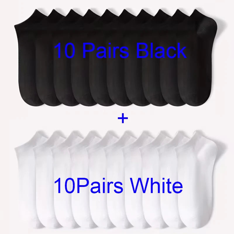 Unisex Comfort-Fit Ankle Socks – 5/10-Pack Breathable Lightweight Sports Socks