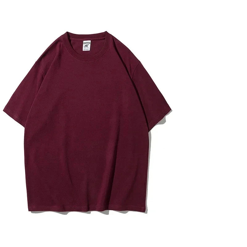 Men's Oversized Heavy Cotton T-Shirt | 280gsm Premium Tee | Solid Color