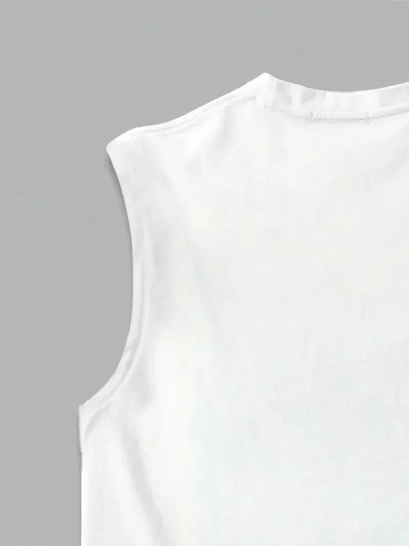 Men's Hawaiian Print Sleeveless Tank Top – Breathable Loose Fit Beach & Casual Vest