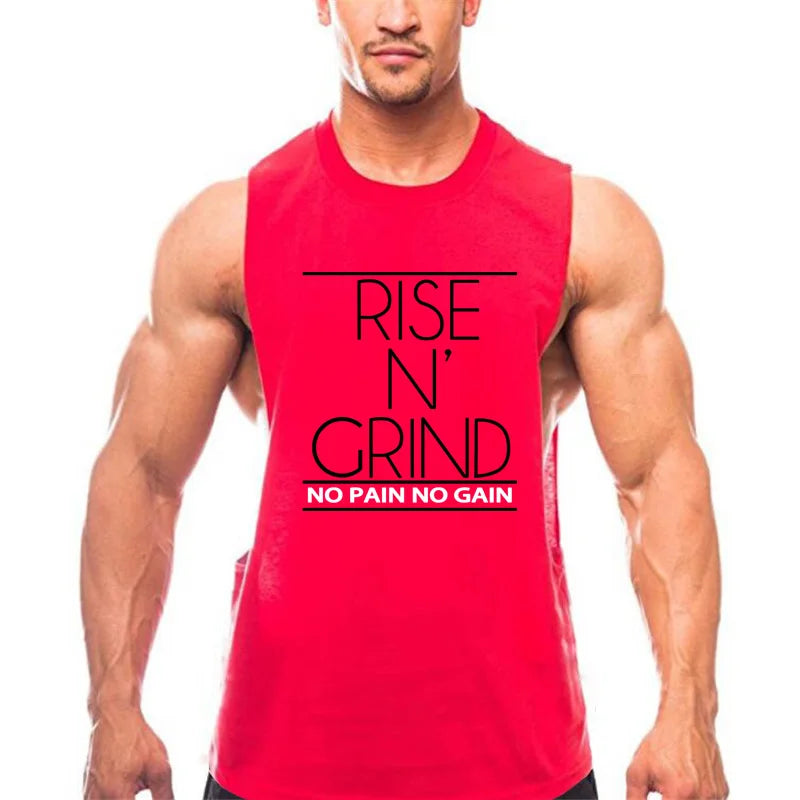 Men's Side Slit Singlet Tank Top – Breathable Cotton Gym & Running Shirt