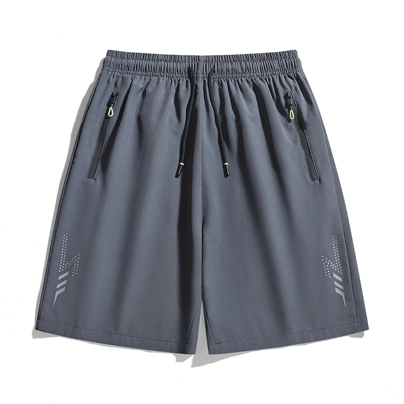 Men's Athletic Running Shorts – Quick Dry, Drawstring & Zip Pockets