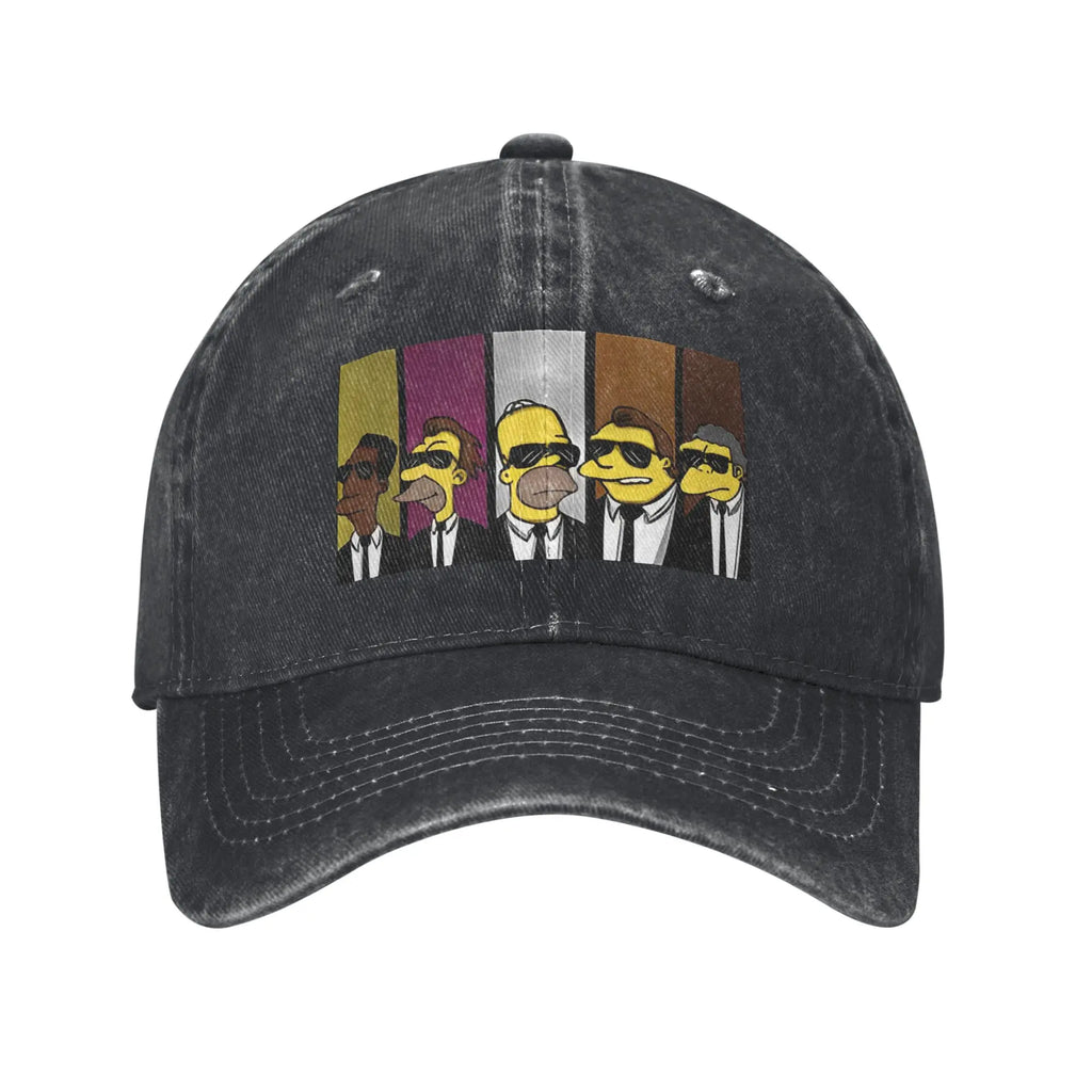 Cartoon Print Snapback Baseball Cap – Unisex Casual Outdoor Hat for Teens & Adults