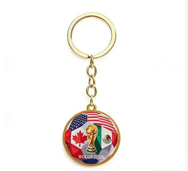 2026 FIFA World Cup Enamel Metal Keychain – UV Print Soccer Fan Souvenir