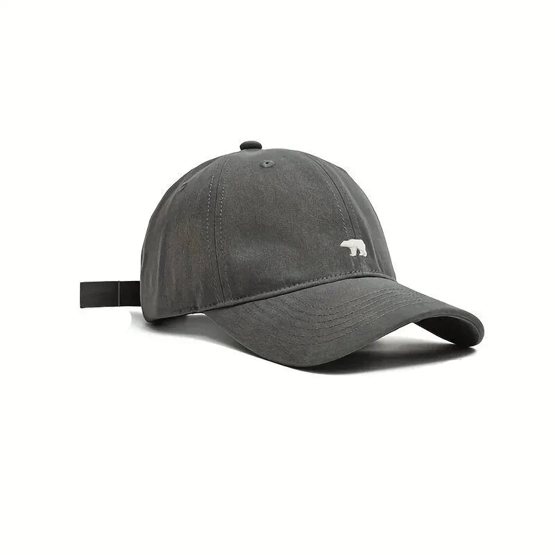Bear Embroidered Cotton Baseball Cap