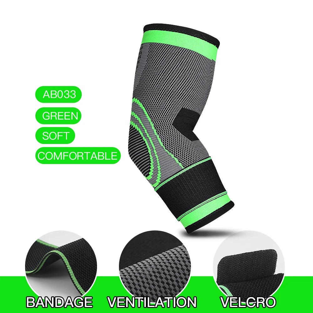 Elastic Elbow Support Sleeve – Nylon Compression Brace for Sports & Gym
