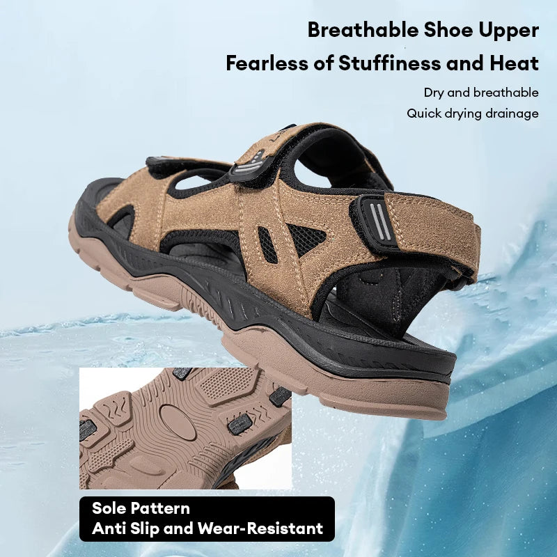 Men's Beach Sandals – Quick-Dry Breathable Water Shoes for Summer