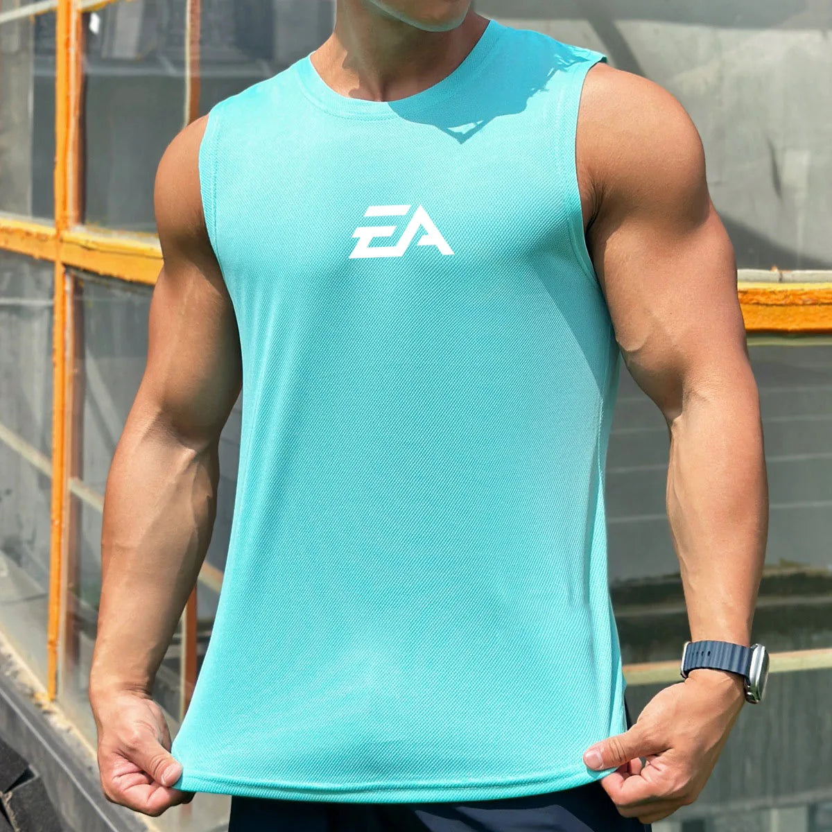 Men's Quick-Dry Sleeveless Tank Top | Mesh Athletic Vest