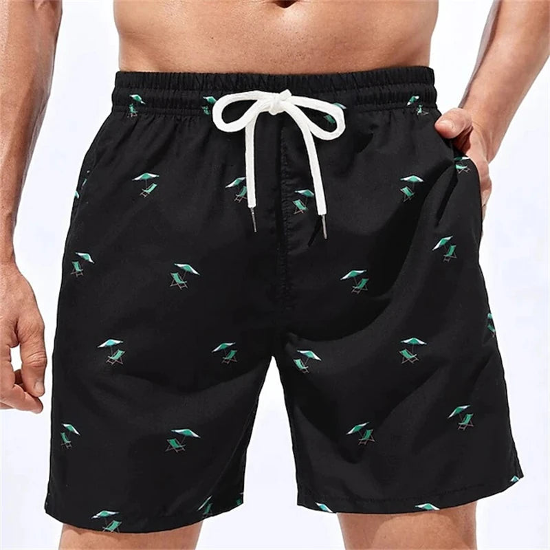 Men's 3D Print Board Shorts – Quick-Dry Surf Swim Trunks for Beach & Summer