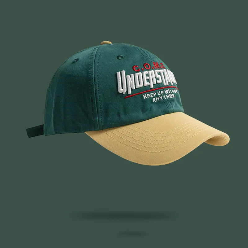 Embroidered Color Block Baseball Cap | Adjustable Unisex Summer Hat