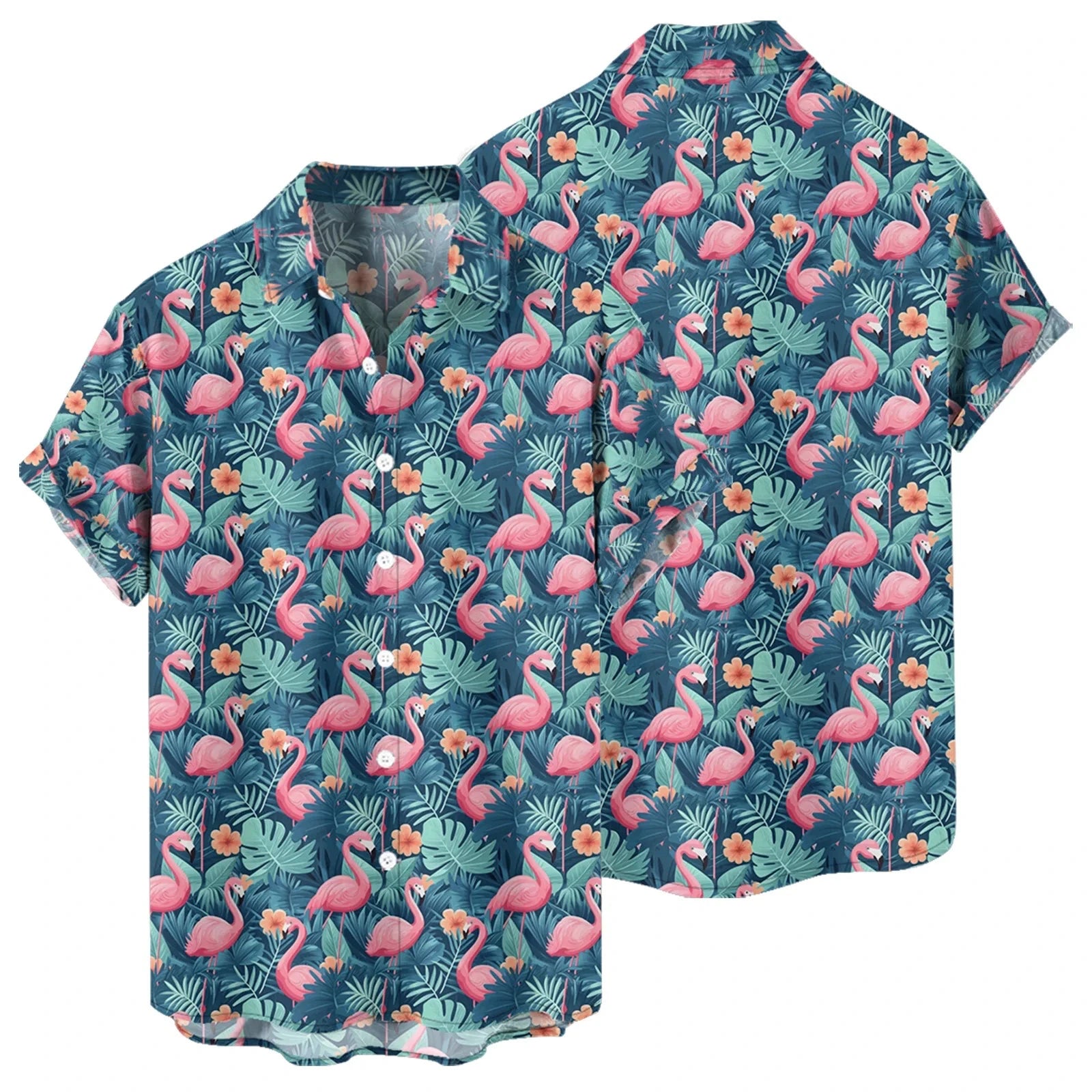 Men's Hawaiian Beach Shirt – Short Sleeve Button-Up Casual Top