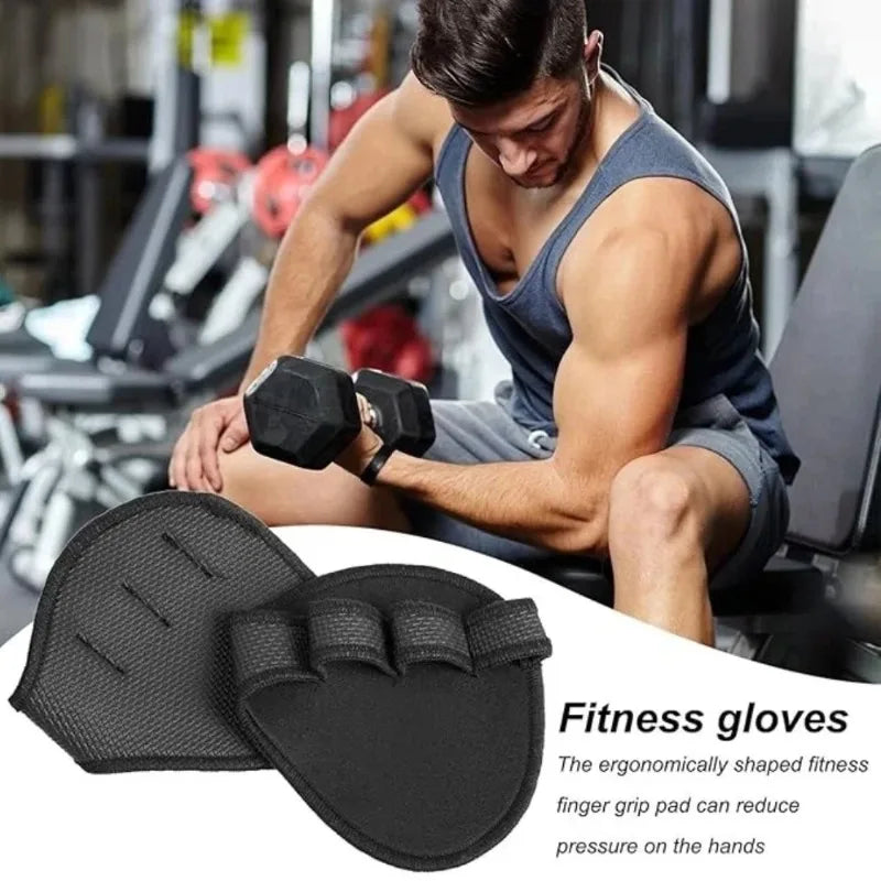 Four-Finger Weightlifting Gym Gloves | Palm Protector for Men & Women