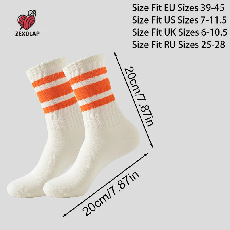 Men's & Women's Cotton Crew Socks – Casual, Running & Couple Socks