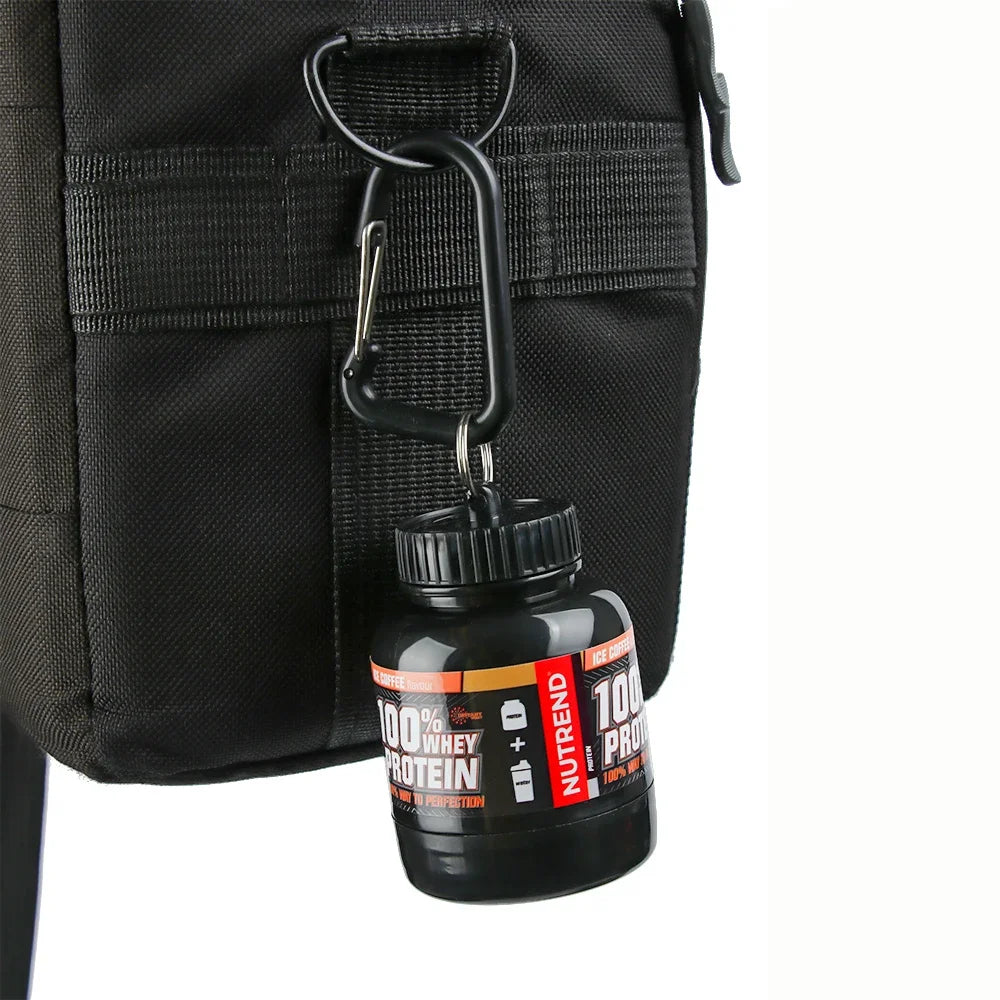 Portable Protein Powder Container with Keychain – Mini Travel Storage Bottle (100ml & 200ml)