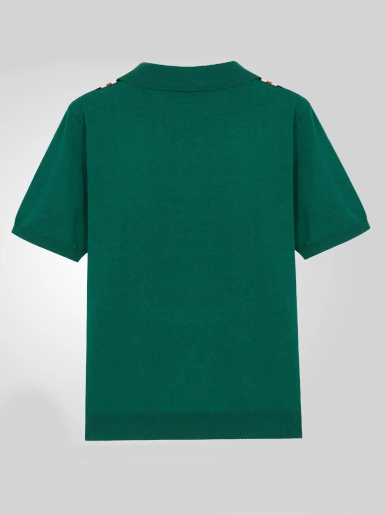 Men's Striped Short-Sleeve Knit Polo Shirt