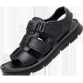 Men's Genuine Leather Sandals – Non-Slip Casual Beach & Outdoor Shoes