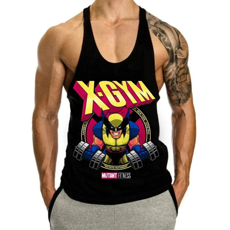 Men's Wolverine Marvel Graphic Tank Top | 100% Cotton Muscle Sleeveless Shirt