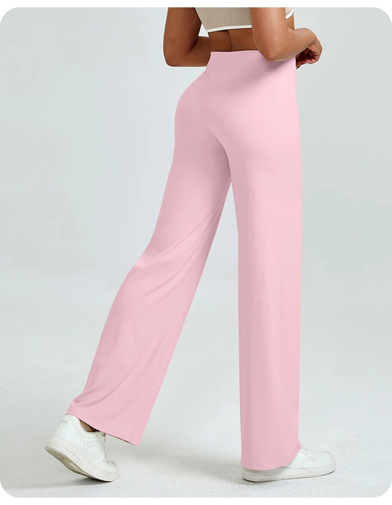 Women's High Waist Straight Leg Yoga Pants – Buttery Soft Butt Lifting Gym Leggings