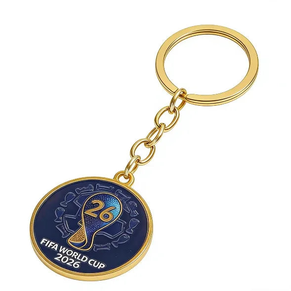 2026 FIFA World Cup Enamel Metal Keychain – UV Print Soccer Fan Souvenir