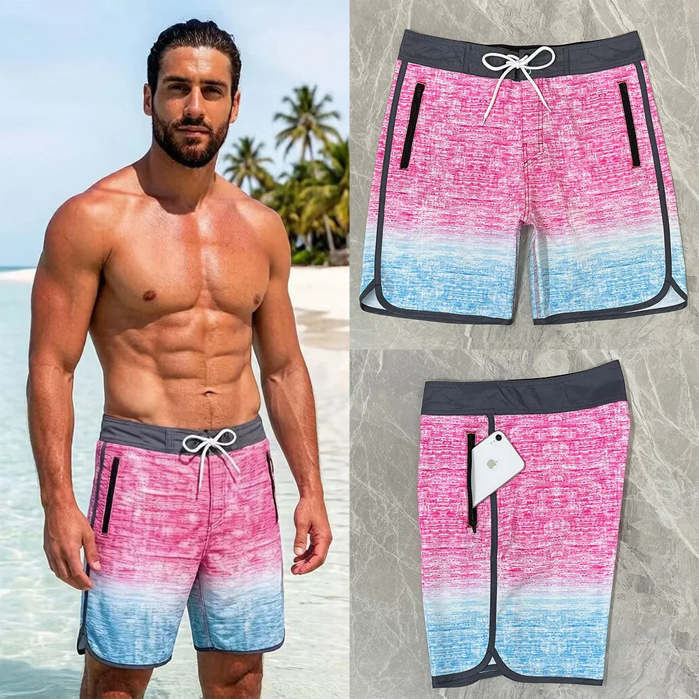 Men's Quick-Dry Surf Shorts | Beach Vacation Swim Trunks | Digital Print