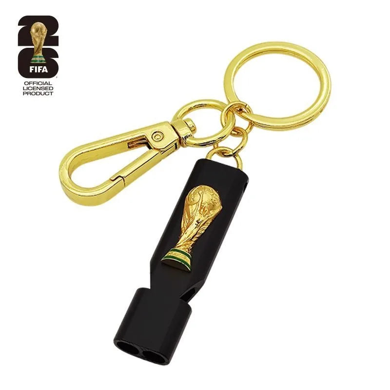FIFA World Cup 2026 Trophy Whistle Keychain – Official Licensed 2.5D Souvenir for USA, Canada & Mexico Fans