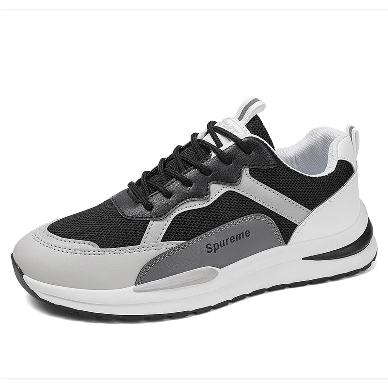 Men's Mesh Casual Sport Sneakers | Breathable Lace-Up Running Flats