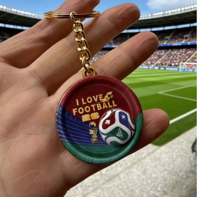 2026 FIFA World Cup Enamel Metal Keychain – UV Print Soccer Fan Souvenir