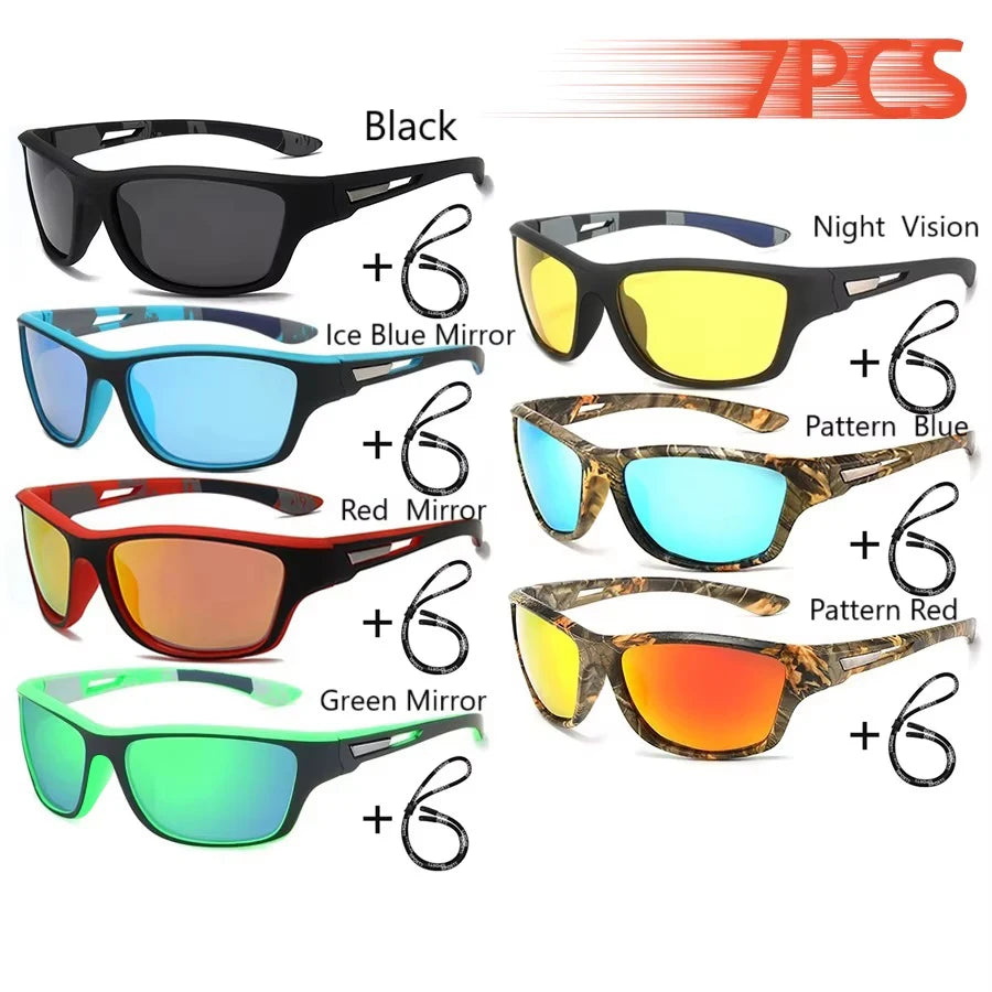 Fashion Sports Sunglasses with Chain | UV400 Mirror Lens, Unisex Retro Style