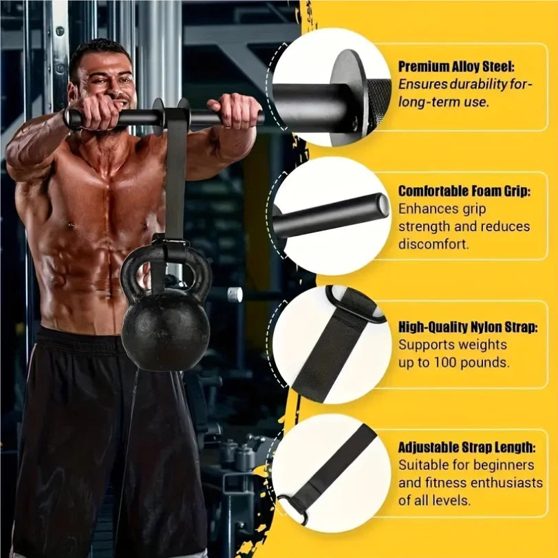 Cast Iron Wrist & Forearm Strengthener Bar – Grip Training Stick for Strength & Rehabilitation