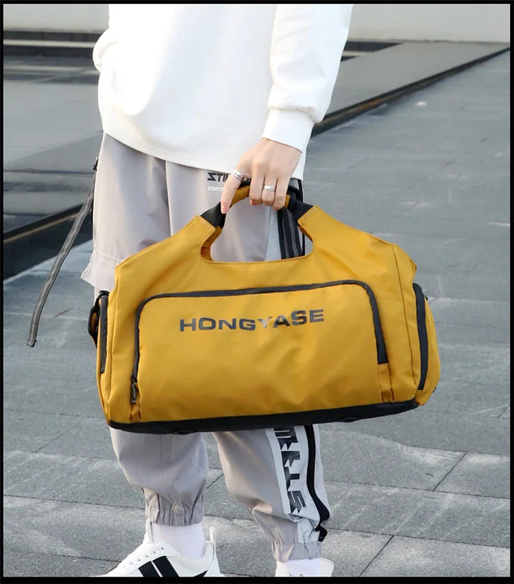 Men's Gym Duffle Bag | Waterproof Sports Travel Bag with Shoe Pocket