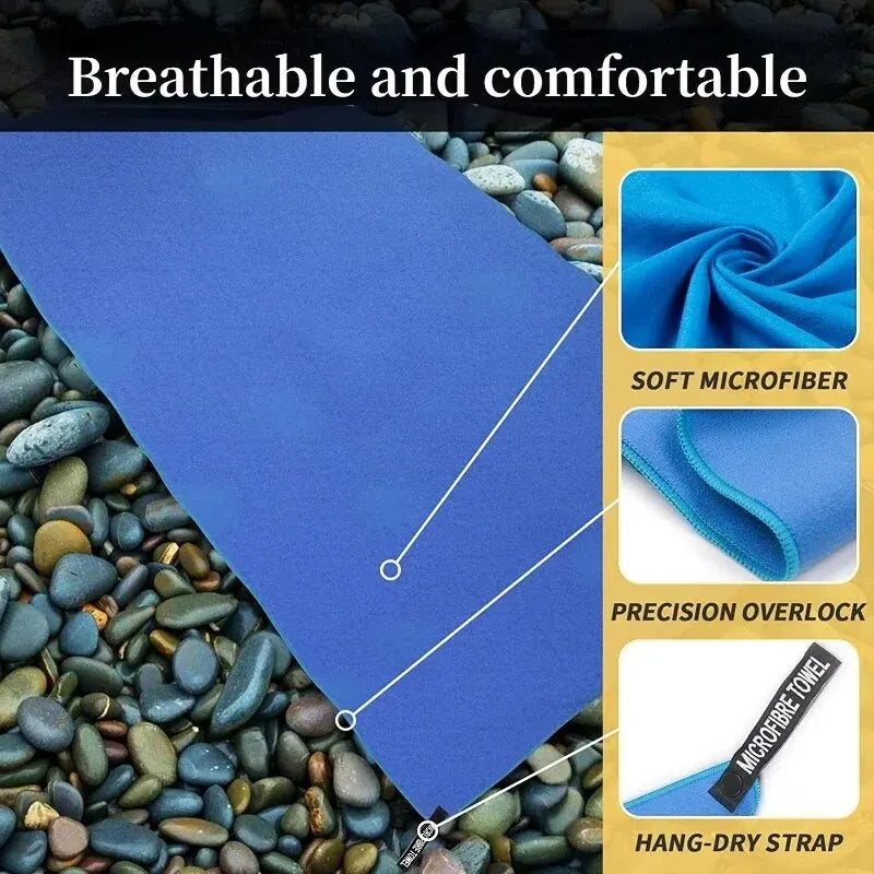 Quick-Dry Microfiber Sports Towel – Compact & Lightweight for Gym, Beach & Outdoor