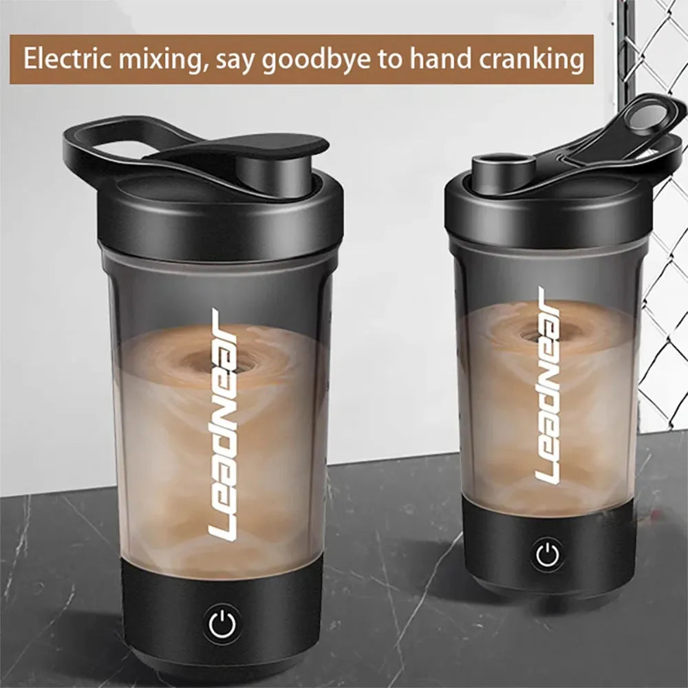 Electric Self-Stirring Shaker Bottle – USB Rechargeable Protein & Milkshake Mixing Cup (400–500ml)