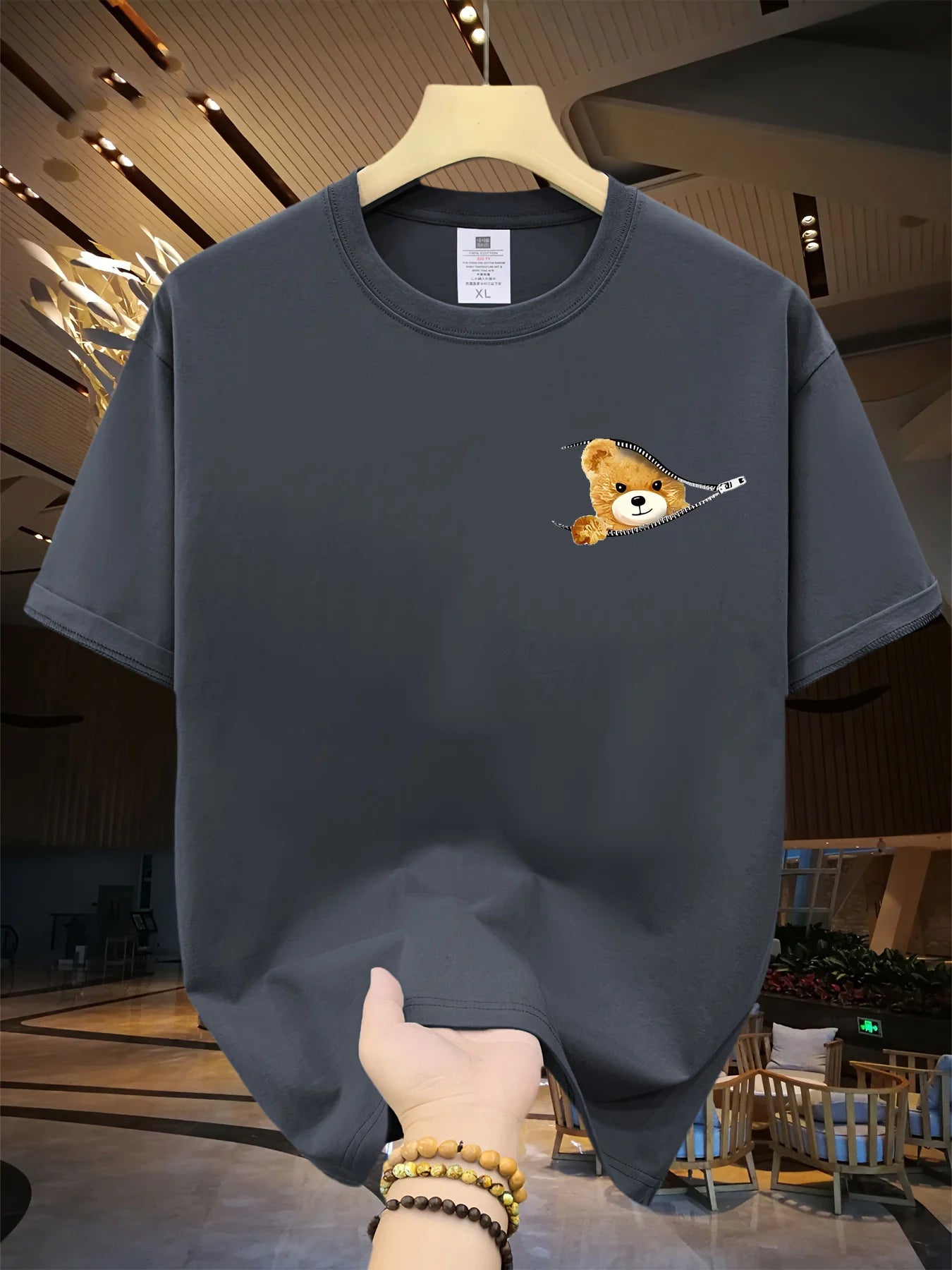 Men's 100% Cotton Casual T-Shirt – Loose Fit Short Sleeve Tee for Summer