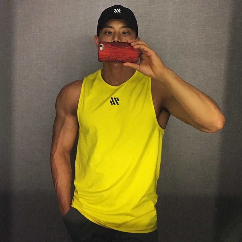 Men's Breathable Mesh Gym Tank Top – Sleeveless Fitness & Running Vest