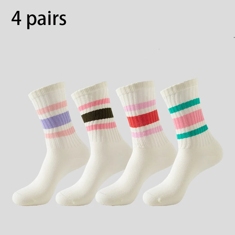 Men's & Women's Cotton Crew Socks – Casual, Running & Couple Socks